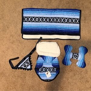 Blue Striped Dog Clothing & Toy Set